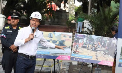 Con brigadas urbanas, Ayuntamiento de Puebla mejora la movilidad peatonal del Centro Histórico