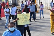 Vecinos de Amozoc exigen soluciones urgentes a sus demandas en una manifestación pacífica