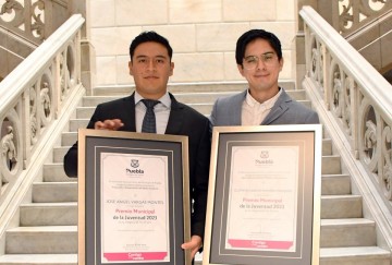 José Ángel Vargas Montes y Gustavo Adolfo Romero Márquez recibieron Municipal de la Juventud 2023 por sus aportaciones en energías renovables y urbanismo