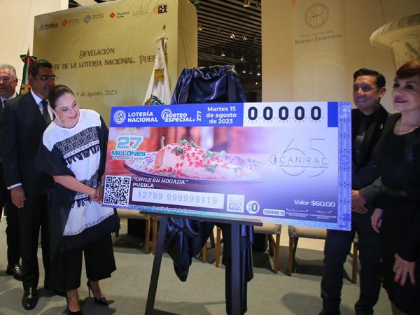 Puebla Brilla en la Lotería Nacional junto al Chile en Nogada