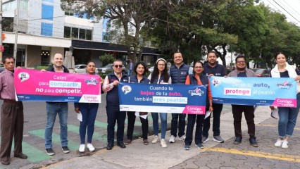 Gobierno municipal de Puebla conmemora el día internacional del peatón