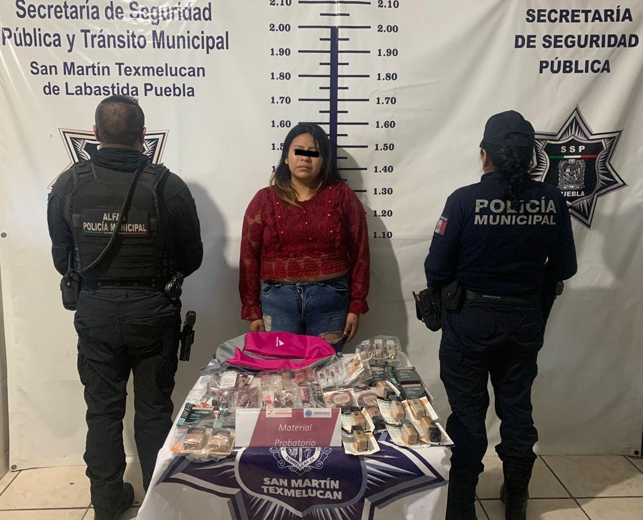 Detenida en San Martín Texmelucan por Robo en Tienda