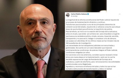 ¡No aguantó la presión! Carlos Palafox se va del Consejo de la Judicatura