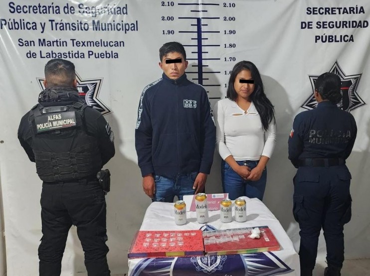 Dos Detenidos en San Martín Texmelucan por Delitos de Salud