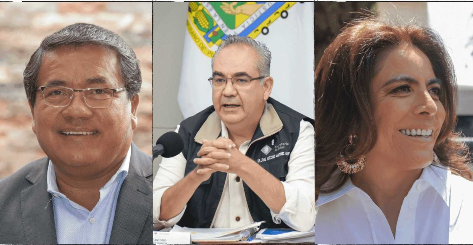 Julio Huerta, Jesús Martínez, Olivia Salomón