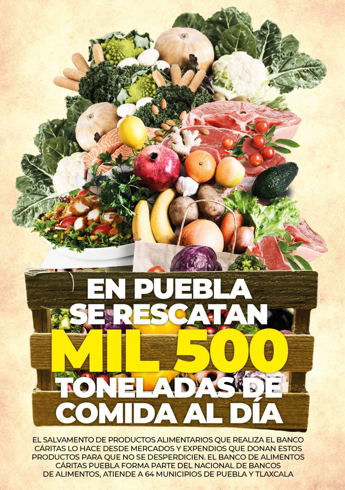 En Puebla se recatan mil 500 toneladas de comida al día.