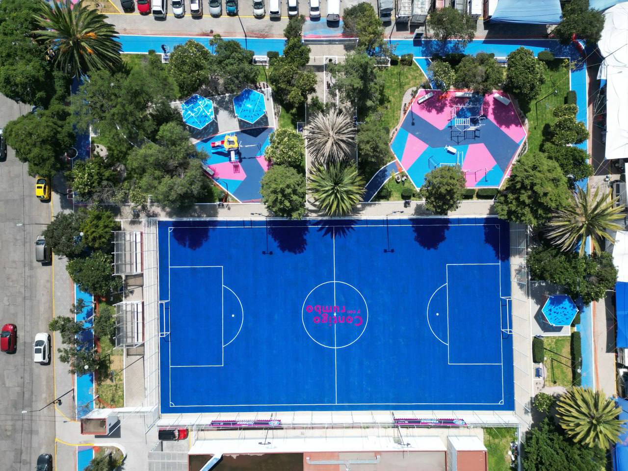 Vista aérea del parque Benito Juárez