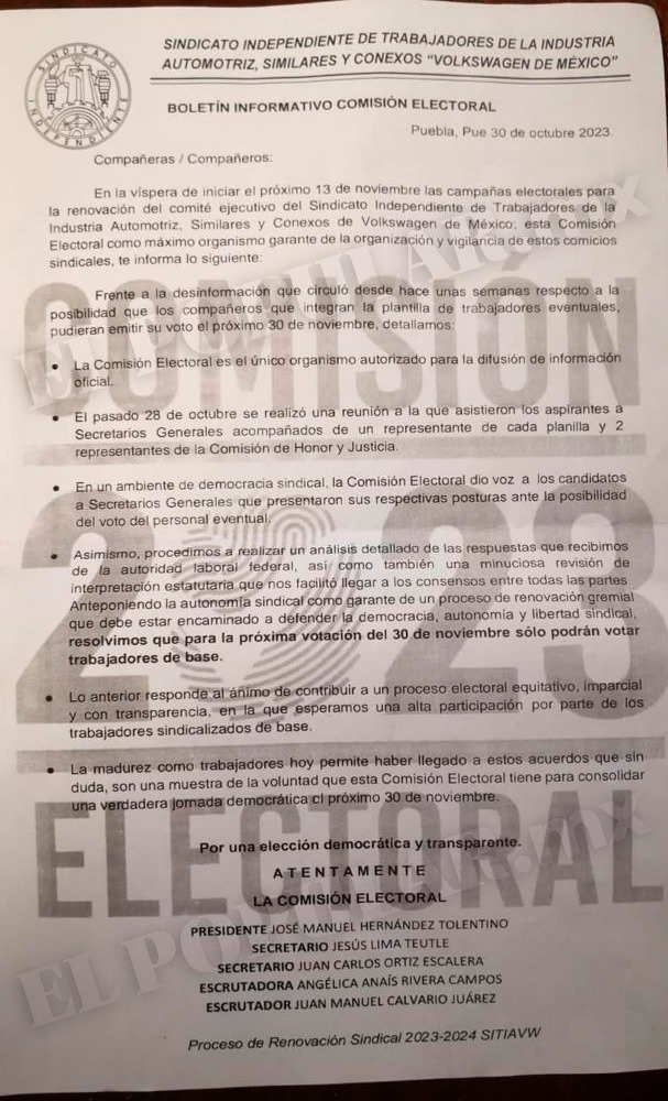 Comunicado SITIAVW