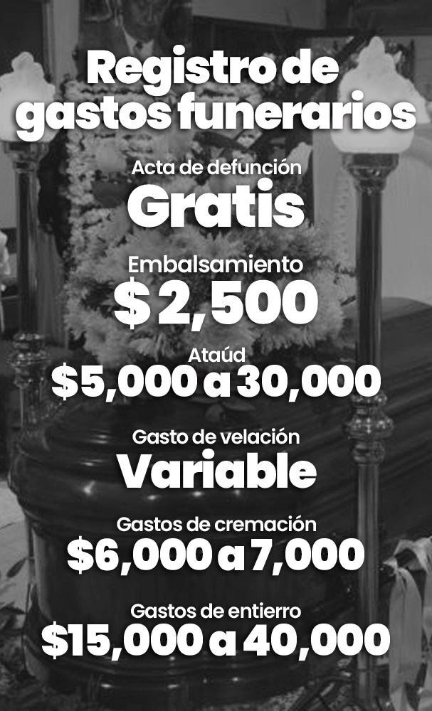 Registros de datos funearios