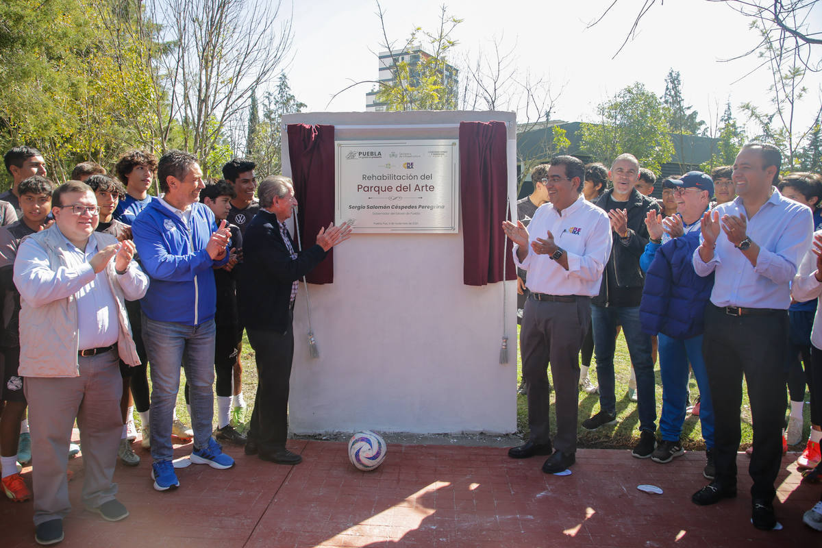Sergio Salomón Cespedes realizó la entrega de la rehabilitación del conocido Parque del Arte