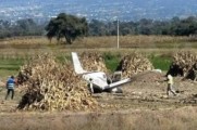 Accidente de avioneta en Huejotzingo cerca del Aeropuerto de Puebla