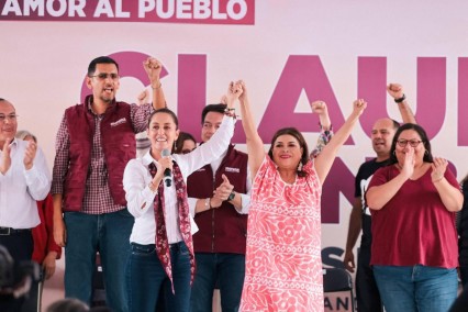 Sheinbaum y Mario Delgado lideran precampaña en Coyoacán Puebla