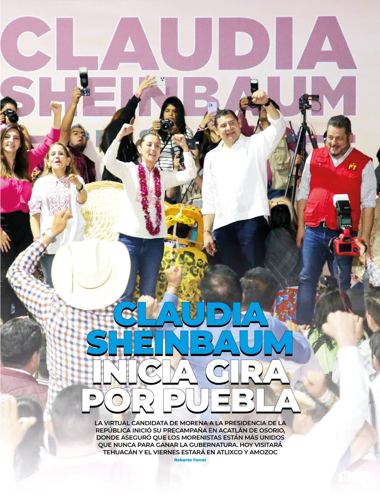 Claudia Sheinbaum inicia gira en Puebla