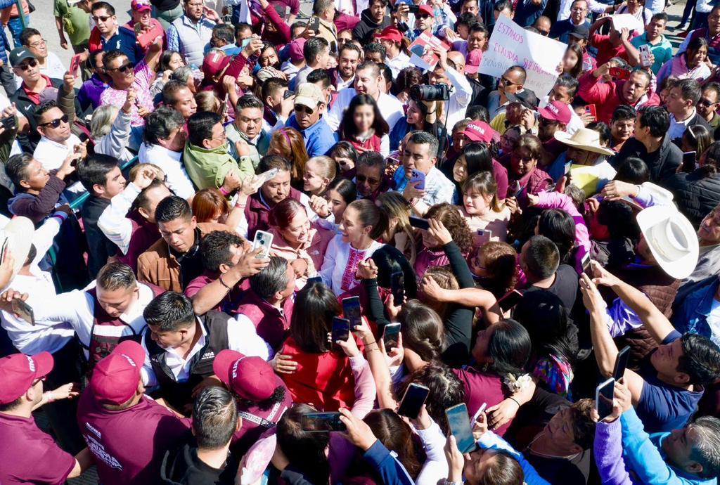 En Puebla, Claudia Sheinbaum camina junto a Alejandro Armenta y 50 mil personas para fortalecer la Cuarta Transformación