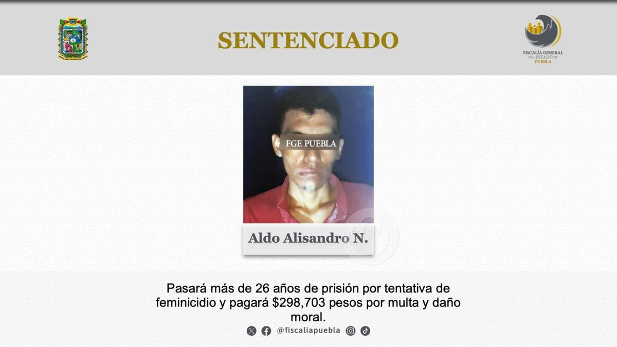 Aldo N cumplirá una sentencia de 26 años por tentativa de feminicidio a su abuela