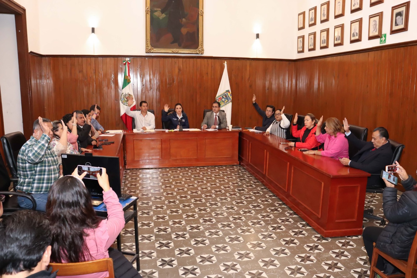 Sesión Extraordinaria de Cabildo en San Pedro Cholula, Puebla para votar el presupuesto de egresos 2024