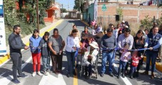 Paola Angon  inaugura la Calle Miguel Hidalgo en San Cosme Texintla