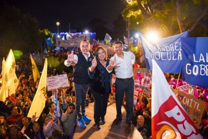 Eduardo Rivera y Mario Riestra en cierre de precampaña Puebla