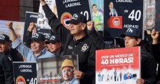 Trabajadoras y trabajadores marchan en el Centro por la reducción de la jornada laboral