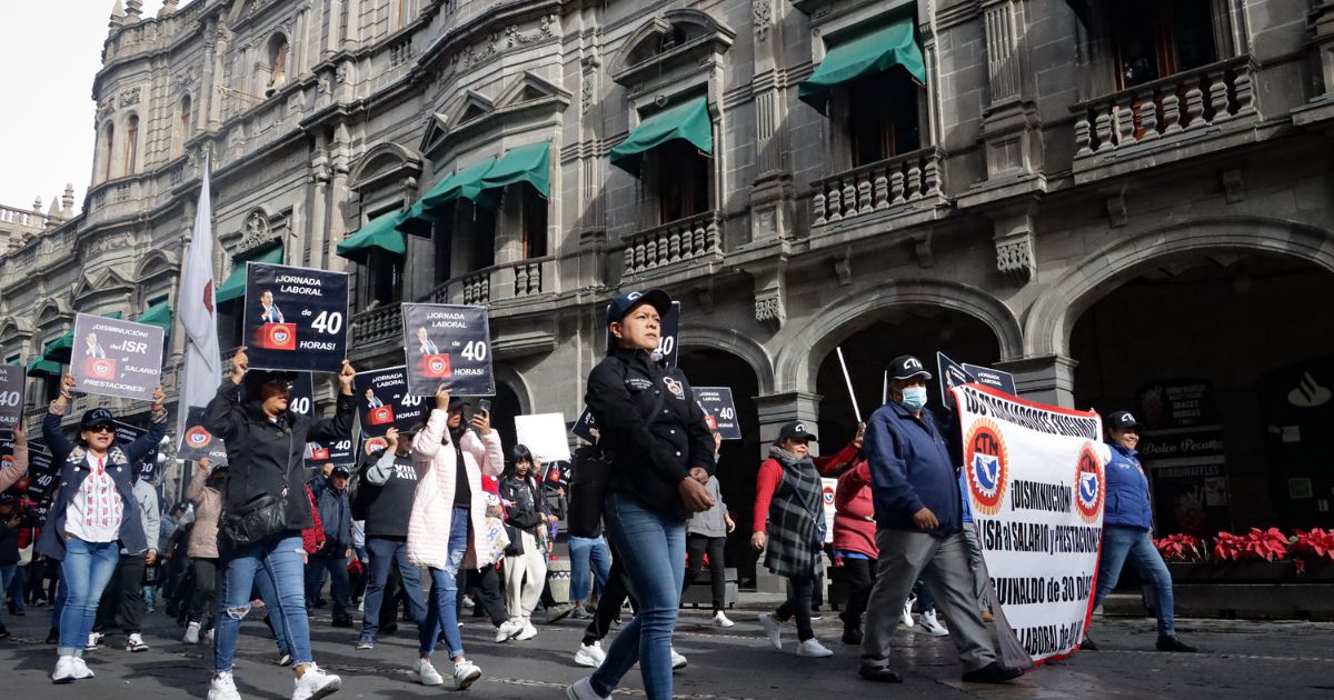 Esta manifestación pacífica coloca al CTM Puebla como un referente a nivel mundial para la exigencia del respeto de los derechos laborales