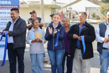 Gobierno de Paola Angon: Pavimentación en Zacapechpan