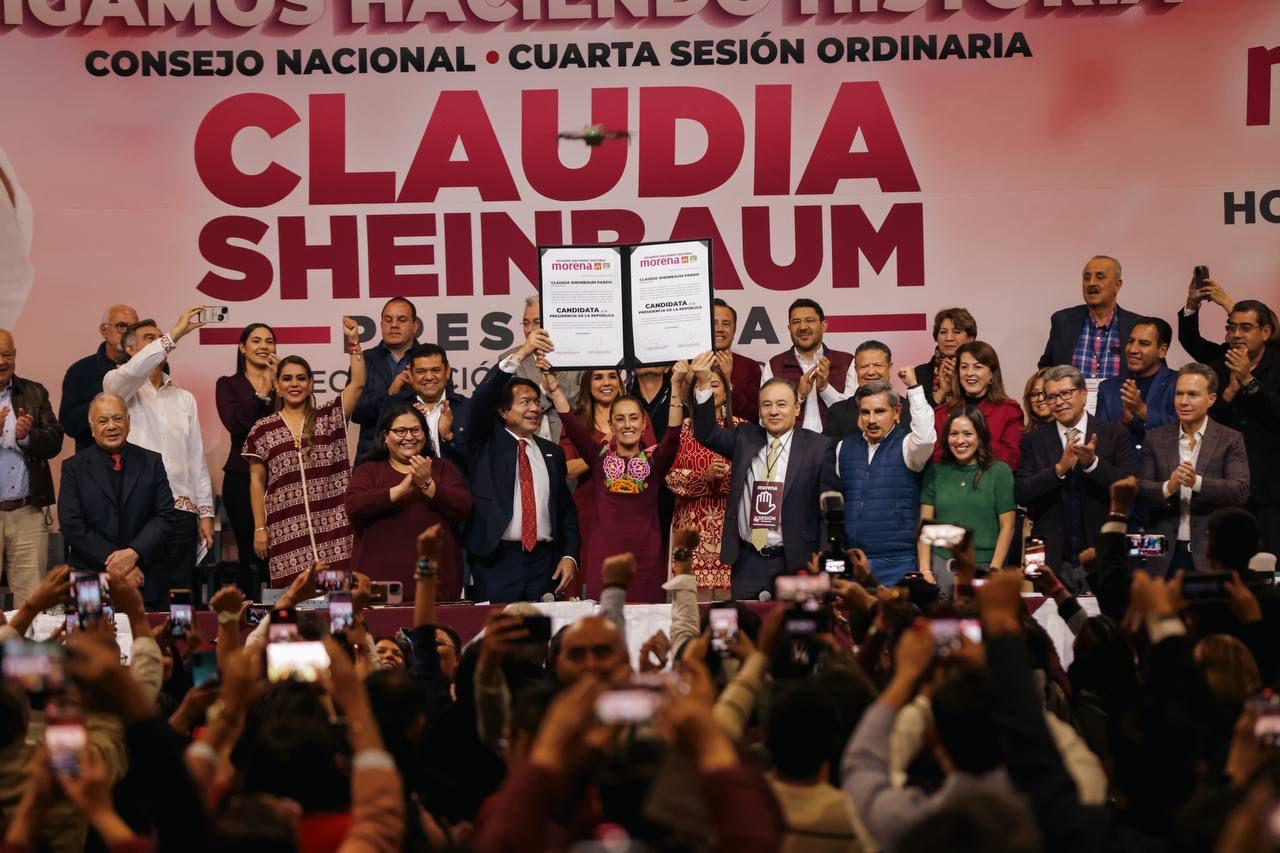 Claudia Sheinbaum ratificada por el Consejo Nacional de Morena como candidata Presidencial