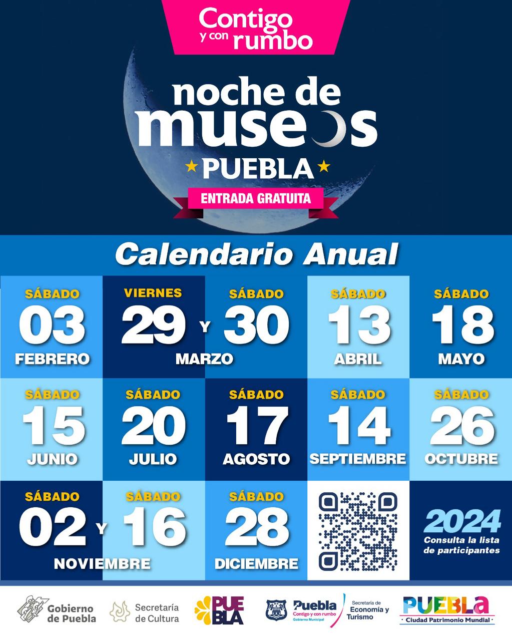 Calendario de las visitas de las "Noche de museos"