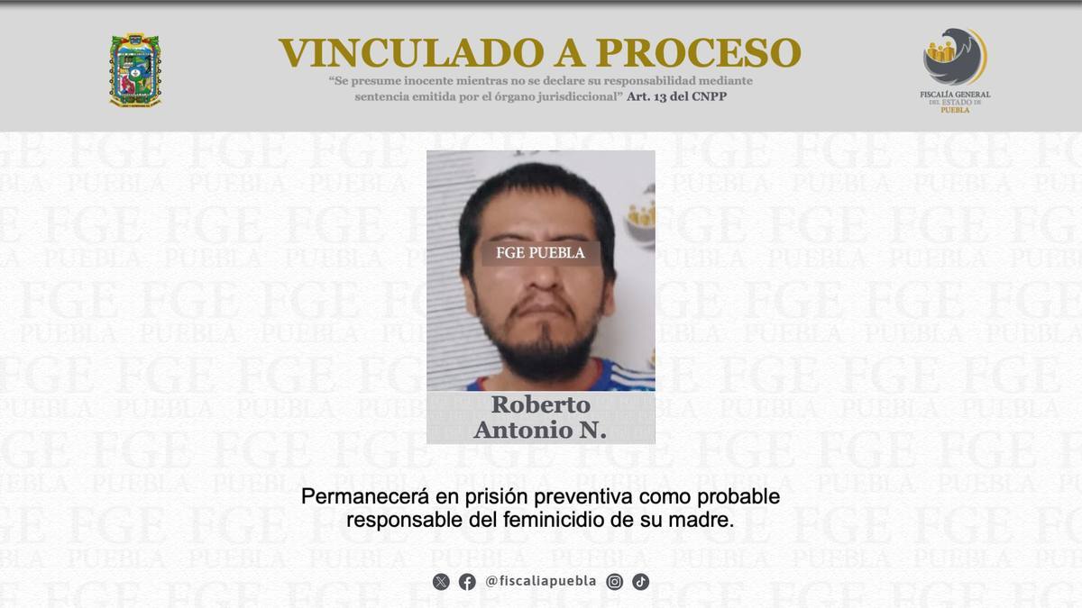 Vinculan a proceso a Roberto N por el feminicidio de Lidia, su madre