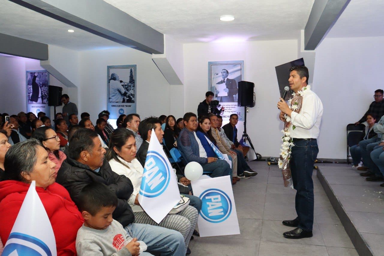 Lalo Rivera, líder del Partido Acción Nacional (PAN), motivó a la militancia panista de Chignautla a asumir roles de liderazgo