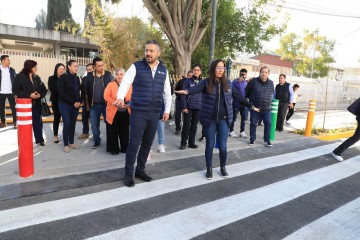 Gobierno municipal mejora la seguridad vial en el centro escolar Morelos