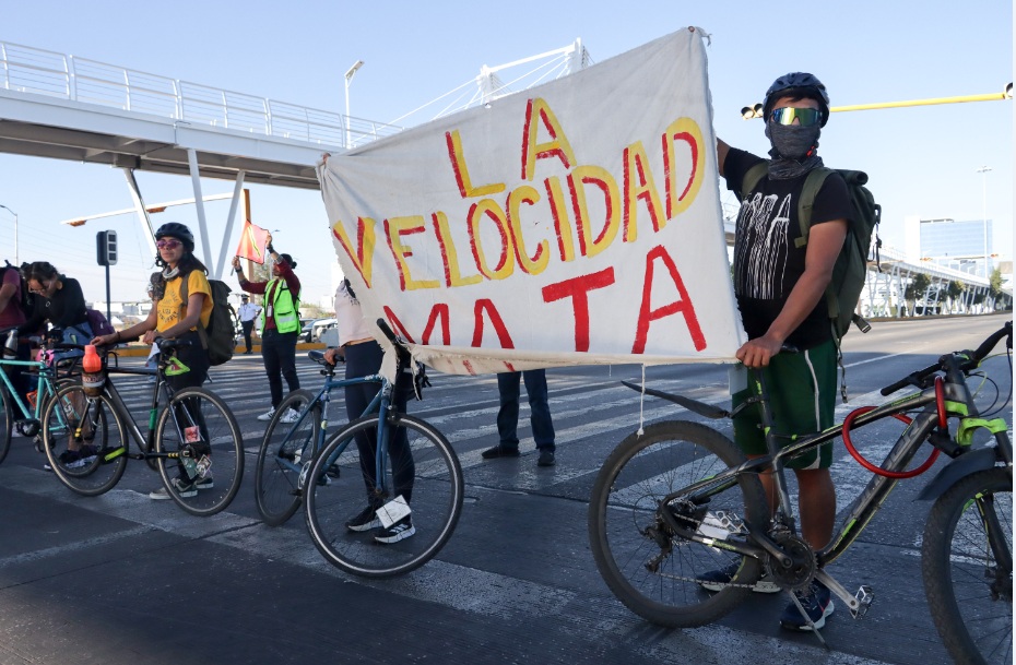 Manifestación movilidad y seguridad vial Atlixcayotl