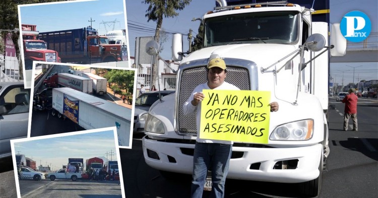Transportistas cierran la Puebla-Orizaba para exigir carreteras más seguras
