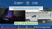 SSC Cholula recupera vehículos robados en San Pedro Cholula