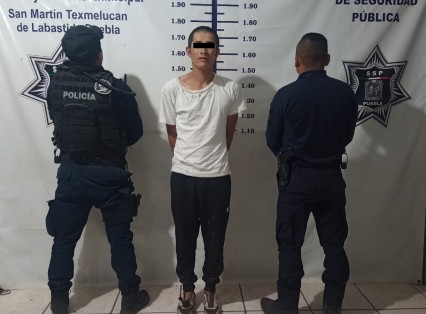 Policía Municipal detiene a individuo con motocicleta robada en San Martín Texmelucan