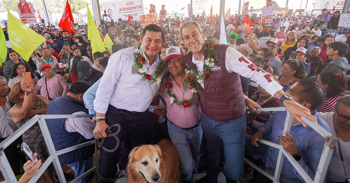 Alejandro Armenta y Pepe Chedraui hacen compromiso por la justicia en Juntas Auxiliares de Puebla