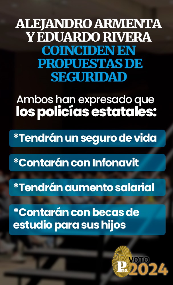 Alejandro Armenta y Eduardo Rivera propuestas en seguridad