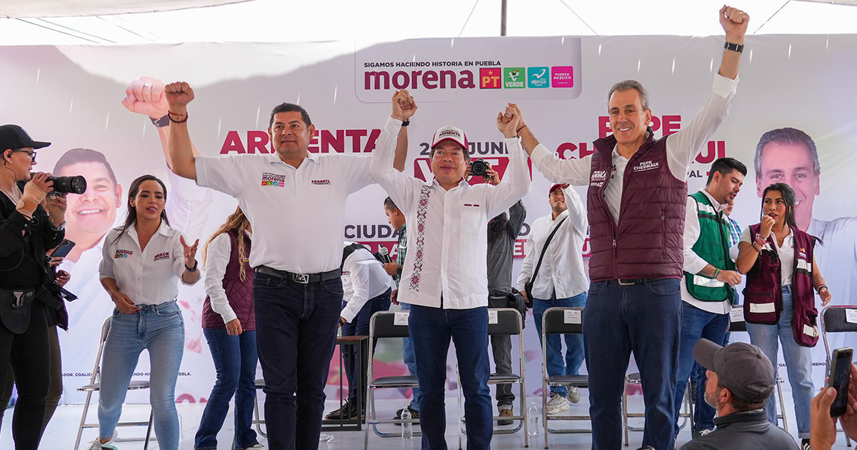Mario Delgado respalda a Alejandro Armenta y Pepe Chedraui en Puebla