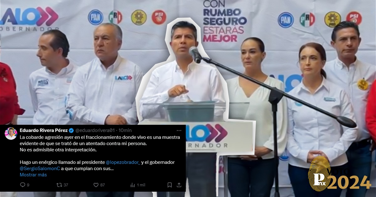 El candidato a la gubernatura  Eduardo Rivera Pérez, denunció que la irrupción al fraccionamiento donde vive fue un ataque directo en su contra