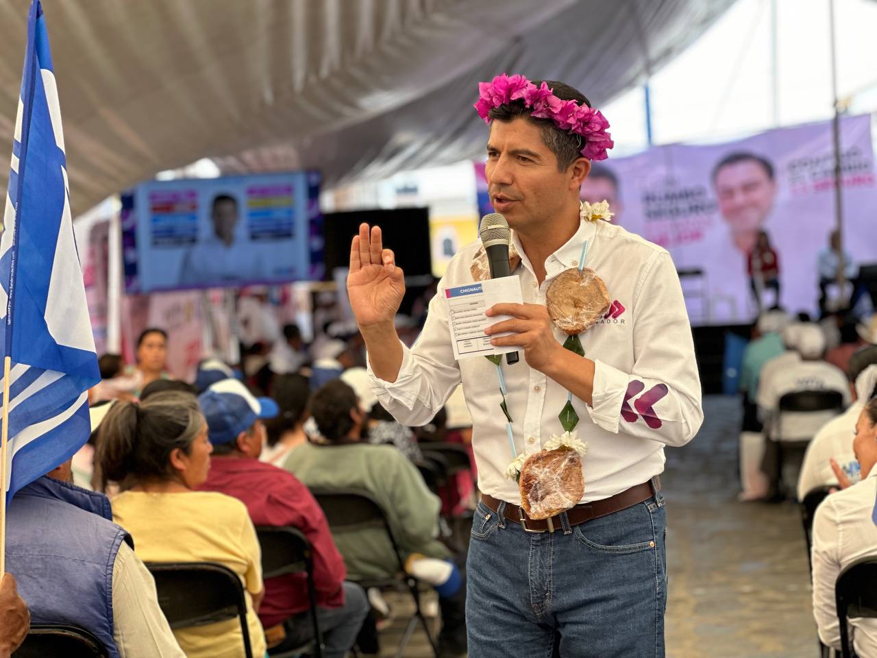 Rumbo hacia la victoria: Lalo Rivera fortalece lazos con municipios de Puebla"