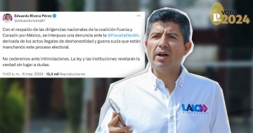 El candidato a la gubernatura de Puebla, Eduardo Rivera Pérez, catalogó como deleznable que algunos actores de Morena hayan dicho que se victimiza.