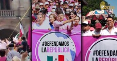 Simpatizantes de la oposición acuden a la marcha de la Marea Rosa