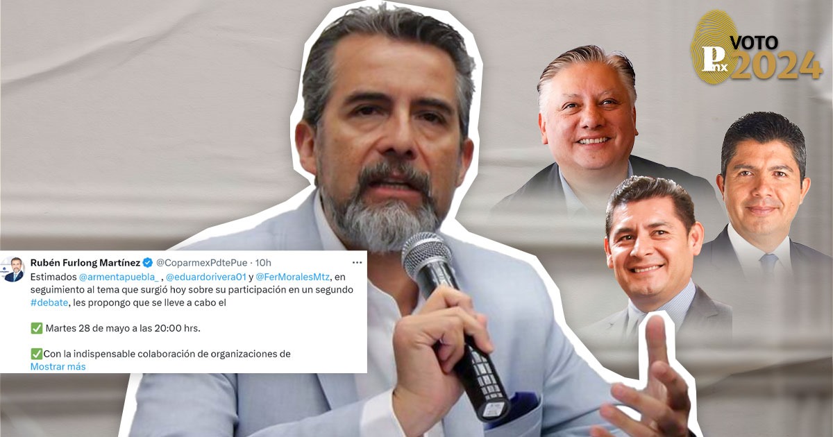 Rubén Furlong propuso fecha para segundo debate de candidatos en Puebla