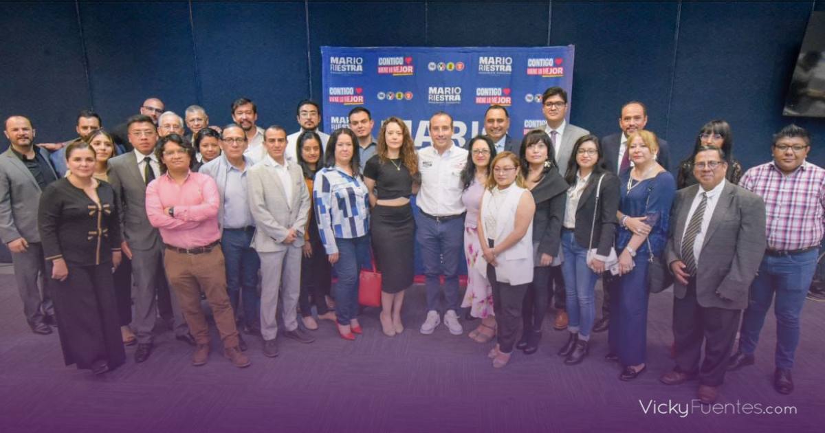 Mario Riestra en eventos para su campaña electoral a la presidencia de la Ciudad de Puebla