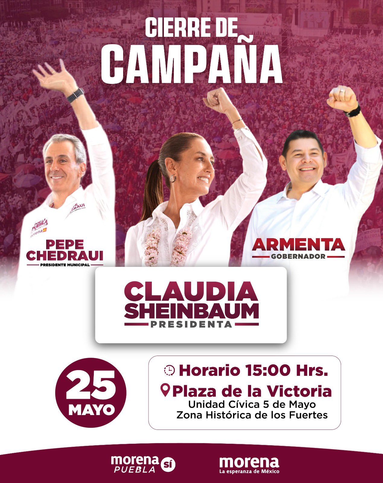 Cierre de campaña de morena en Puebla