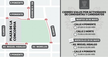 Cierres viales en San Pedro Cholula: Precauciones por cierre de campañas políticas