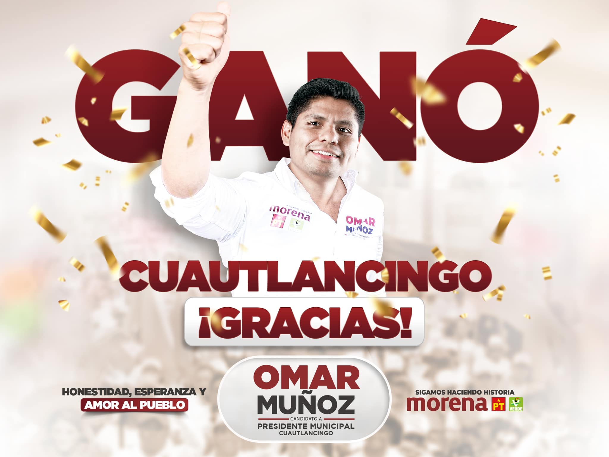 Omar Muñoz, alcaldía de Morena en Cuautlancingo