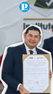 Recibe Armenta constancia de gobernador electo de Puebla