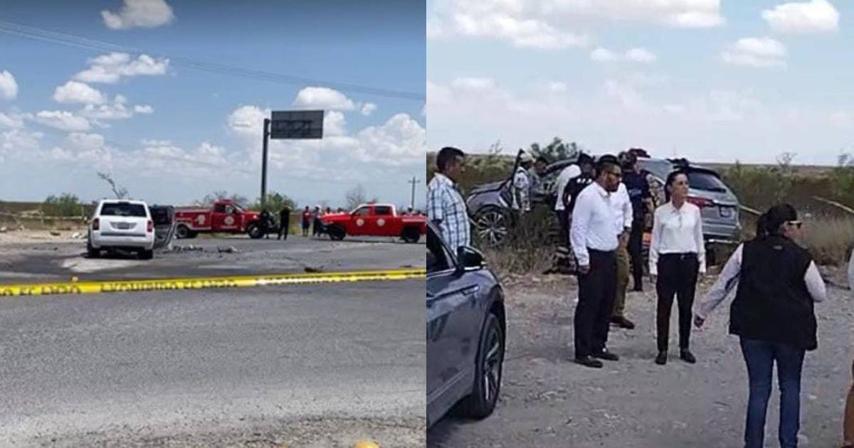 Accidente en Monclova: Comitiva de Sheinbaum sufre percance fatal, un muerto y tres heridos