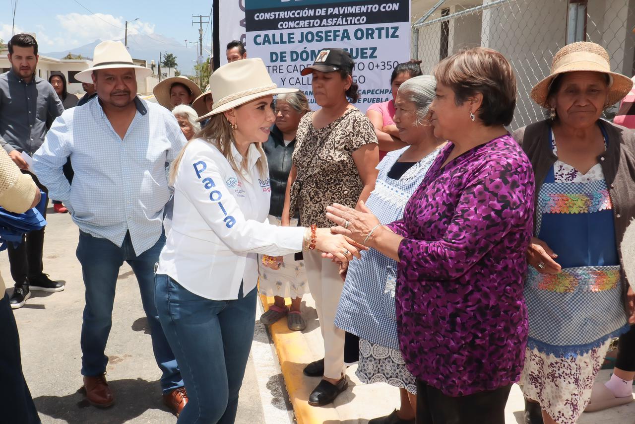 Rehabilitación de la calle Josefa Ortiz de Domínguez en San Pedro Cholula