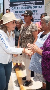 Rehabilitación de la calle Josefa Ortiz de Domínguez en San Pedro Cholula